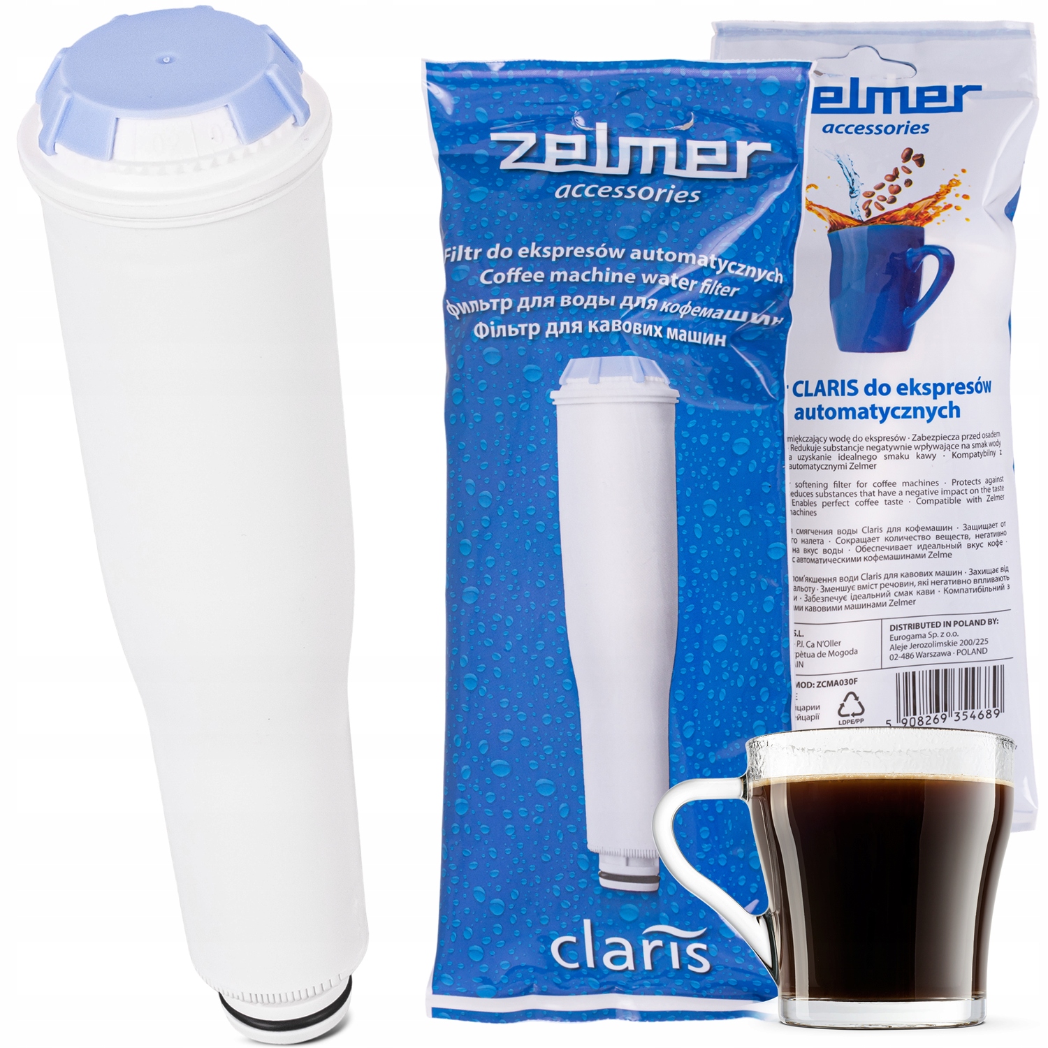 Filtr do wody Zelmer CLARIS ZCMA030F – Idealne rozwiązanie dla Twojego ekspresu do kawy