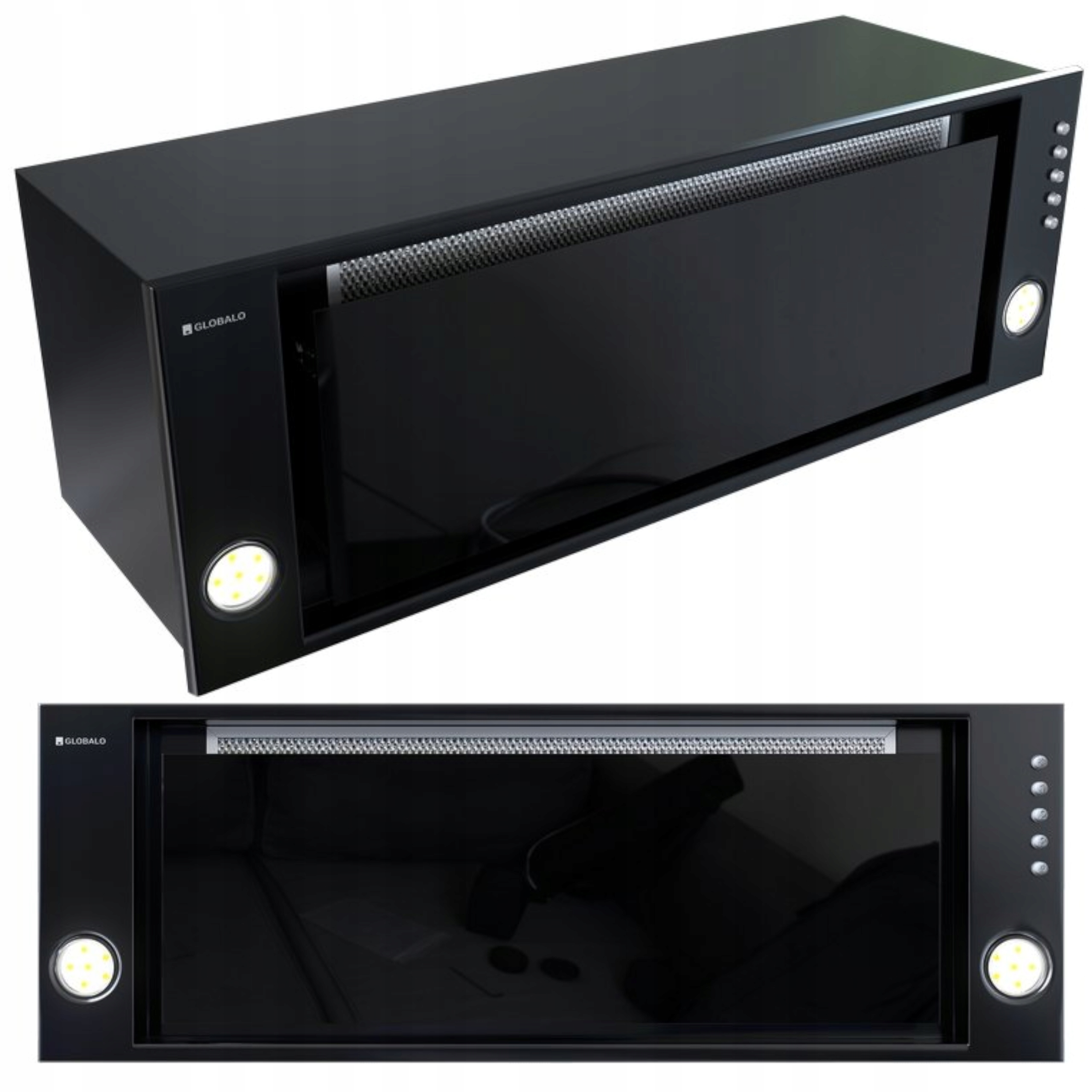 Okap kuchenny GLOBALO Desolero 90.2 Black – Elegancja i funkcjonalność w Twojej kuchni