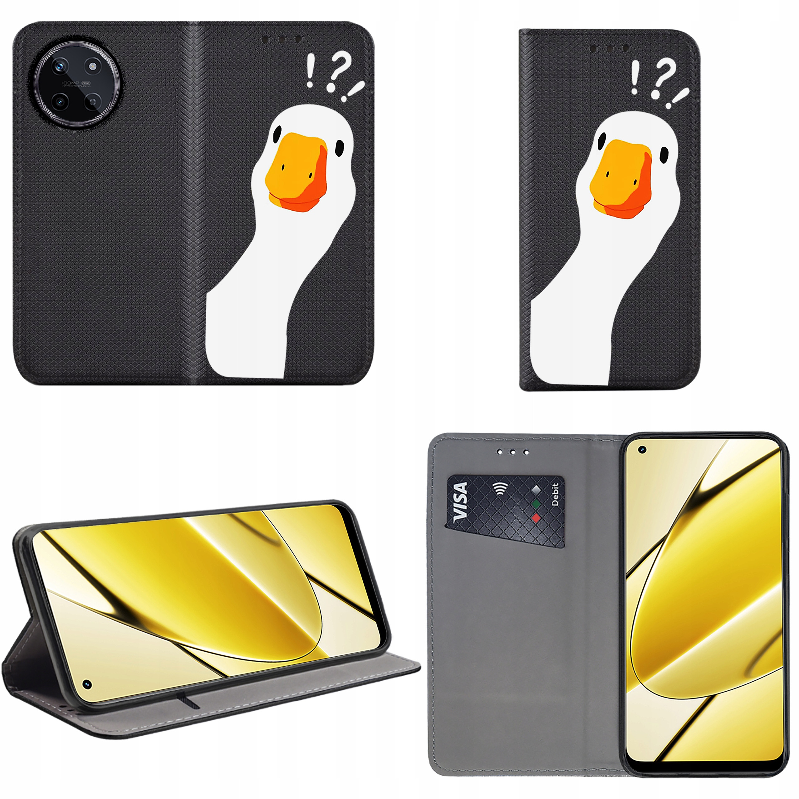 Etui do Realme 11 4G MAGNET WZORY CASE PORTFEL + SZKŁO 9H – Ochrona i styl w jednym