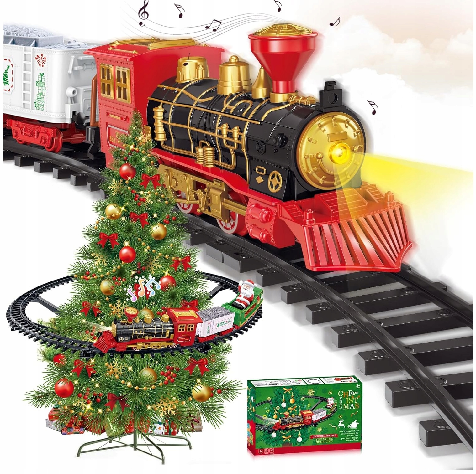 Small Foot Ozdoba choinkowa - jeżdżący pociąg, 23 elementy