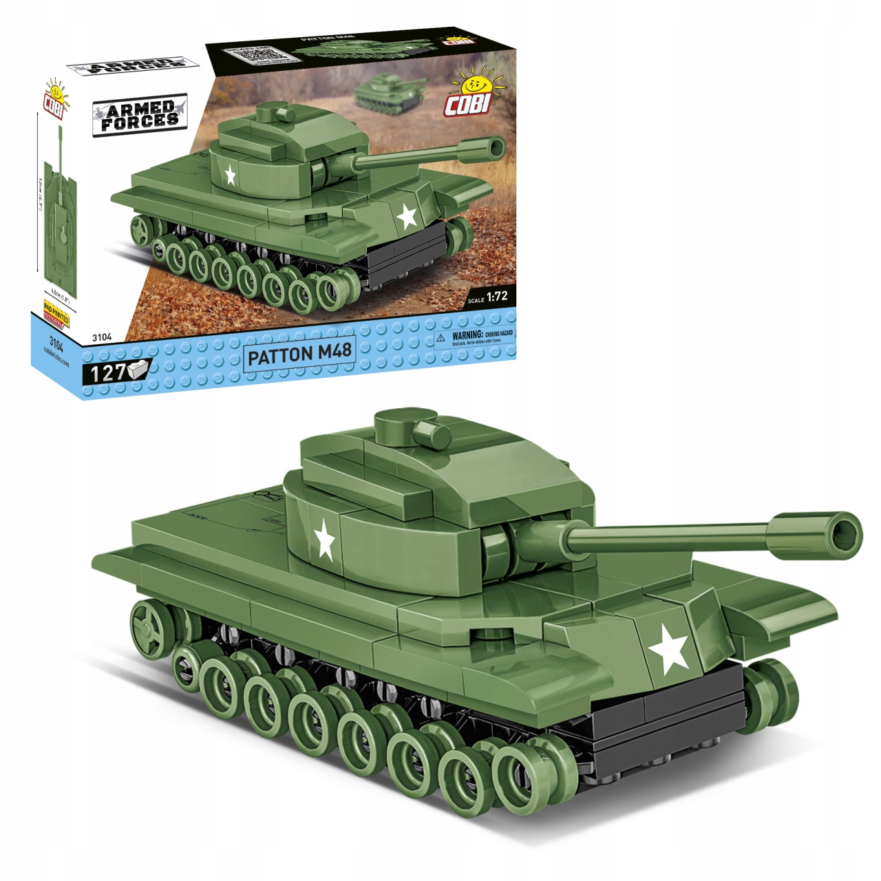 KLOCKI COBI 3104 Czołg Patton M48 – Idealna zabawa dla małych konstruktorów