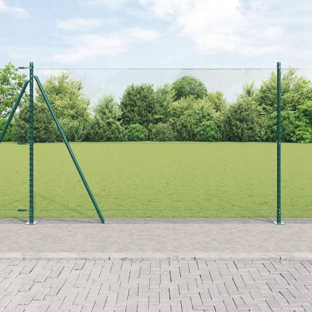 Ogrodzenie heksagonalne vidaXL Zielone 1.4x50 m – Solidna ochrona dla Twojego ogrodu