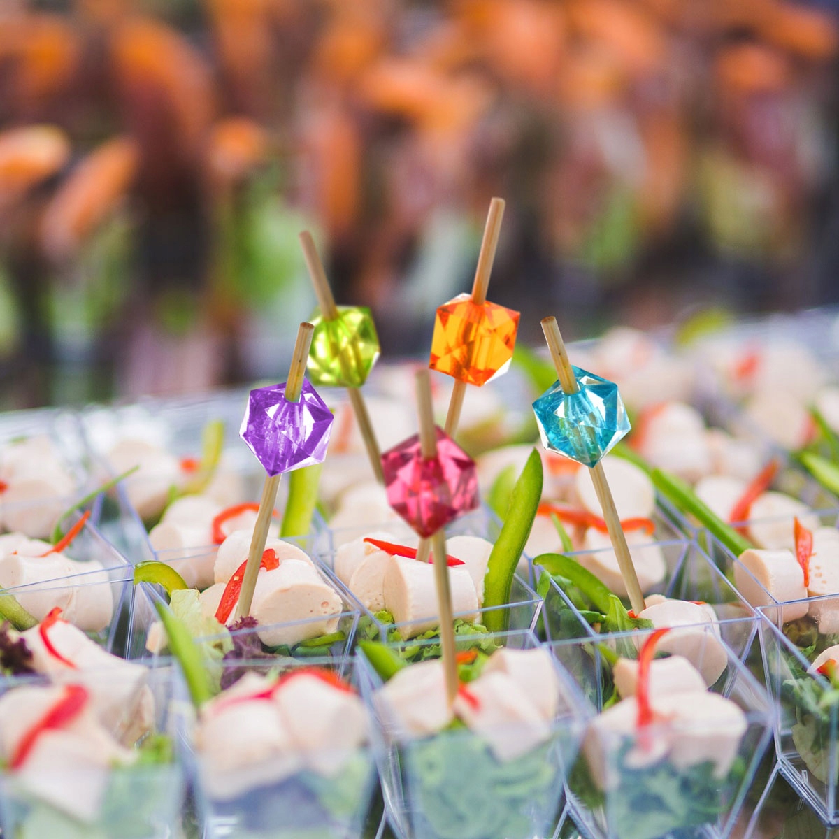 Arpex Szpilki do koreczków z kryształkami 24szt – Elegancka dekoracja na każdą okazję