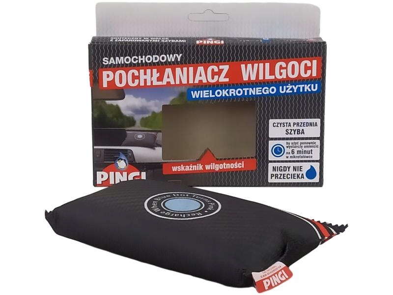 Wskaźnik poziomu wilgoci - zmiana koloru z niebieskiego na różowy
