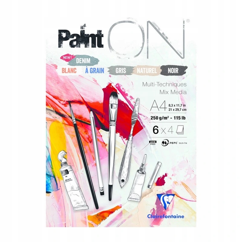 Szkicownik A4 Paint'ON Denim 250g 6 kolorów – Idealny wybór dla młodych artystów