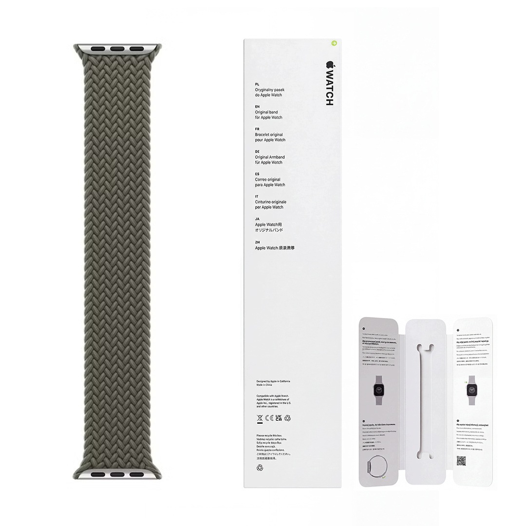Pasek 45mm Braided Solo Loop rozmiar 1 Olive ORYG – Idealne akcesorium do Apple Watch