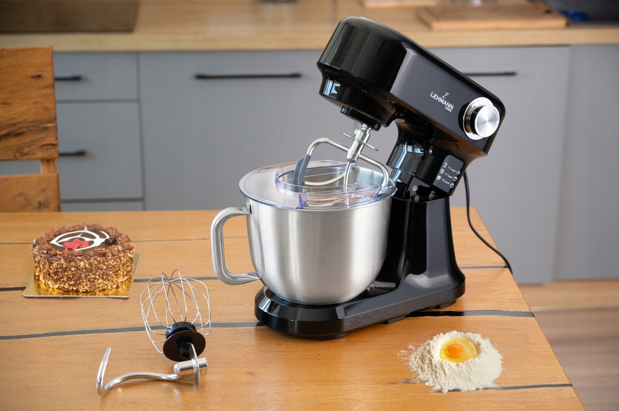ROBOT PLANETARNY KUCHENNY MIKSER 3x MIESZADŁA DUŻA MISA HAK CIASTA CHLEBA Kod producenta ROBOT PLANETARNY LEHMANN CELESTO CZARNY