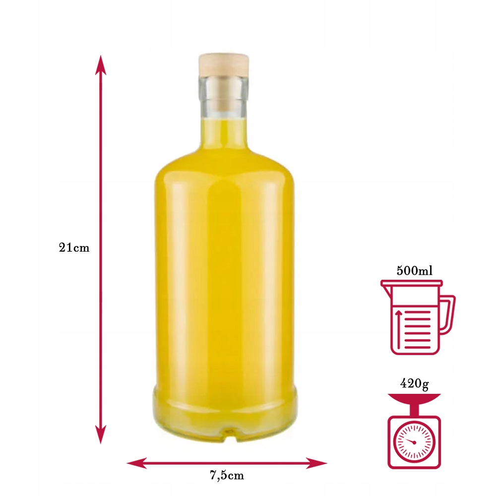 Pojemność 500 ml – Doskonałe na różne okazje