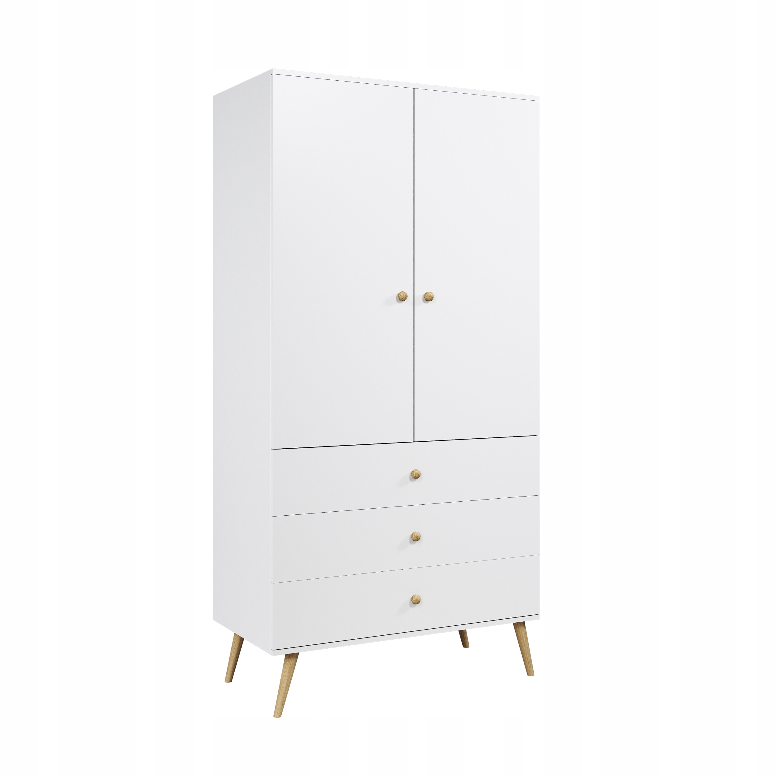 Szafa Lebel z szufladami 3SZ 100cm biała mat – Elegancja i funkcjonalność w Twoim domu