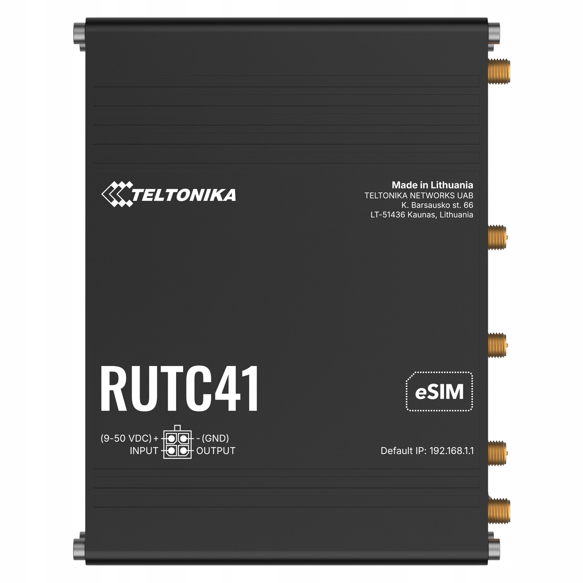 Промышленный роутер Teltonika RUTC41 4G LTE Cat 4, Wi-Fi 6, Docker (RUTC41000000)