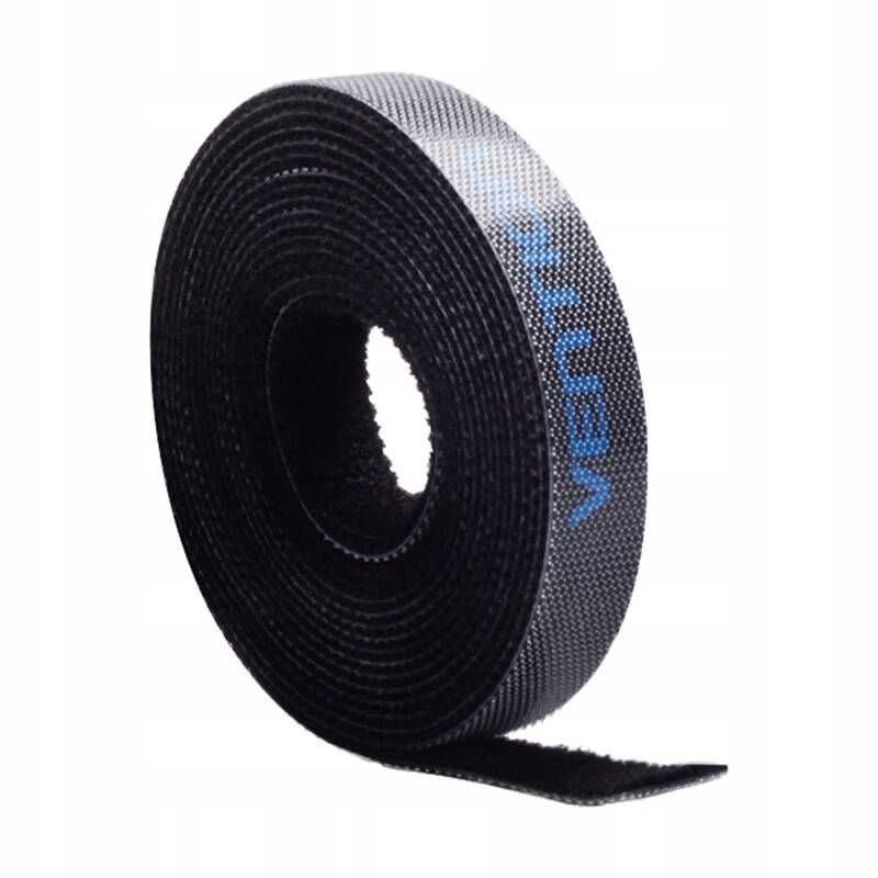 Opaska rzepowa organizer kabli 5m czarna – Idealne rozwiązanie dla porządku w kablach