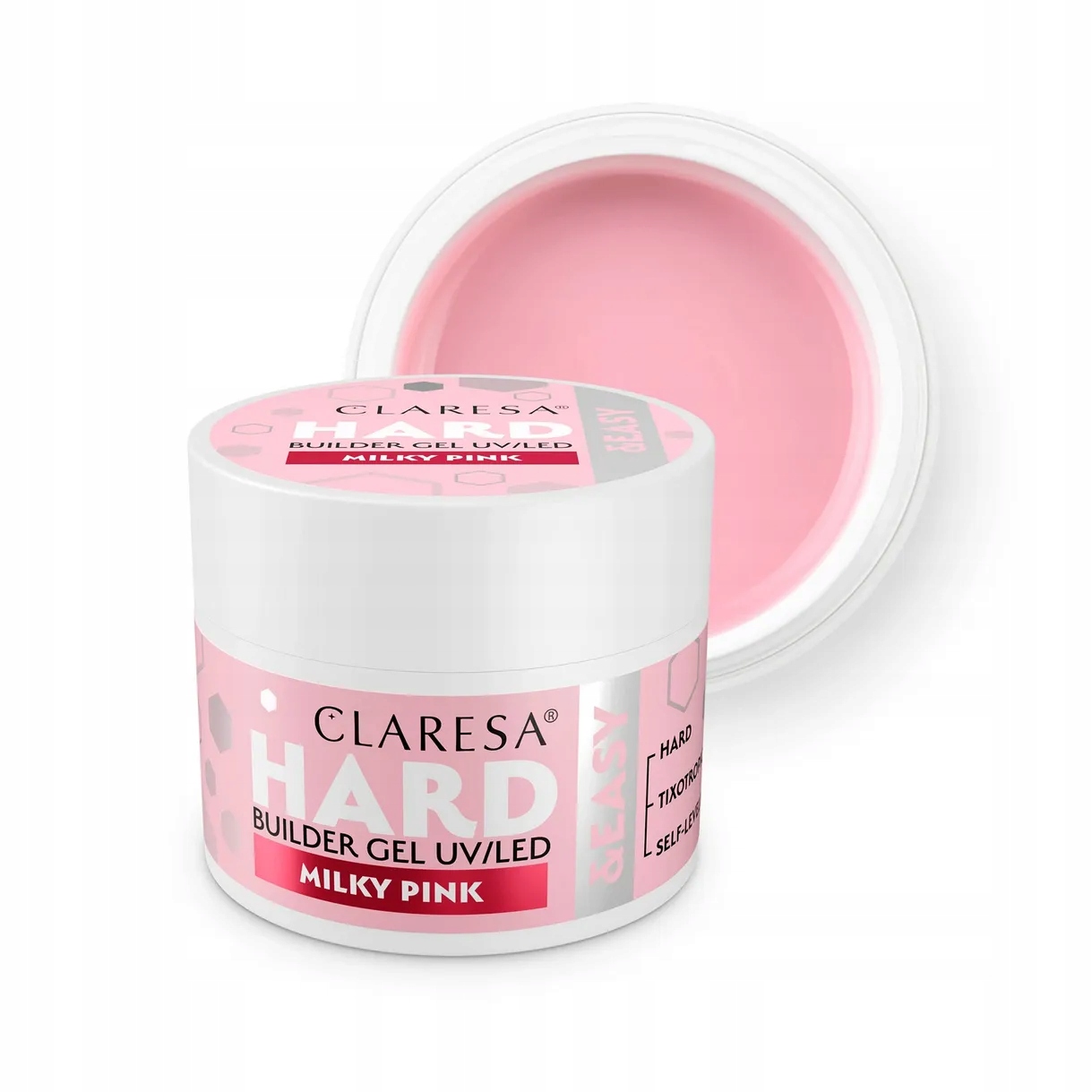 Claresa Hard&Easy Żel budujący do paznokci 12g Milky Pink – Idealne rozwiązanie dla pięknych paznokci