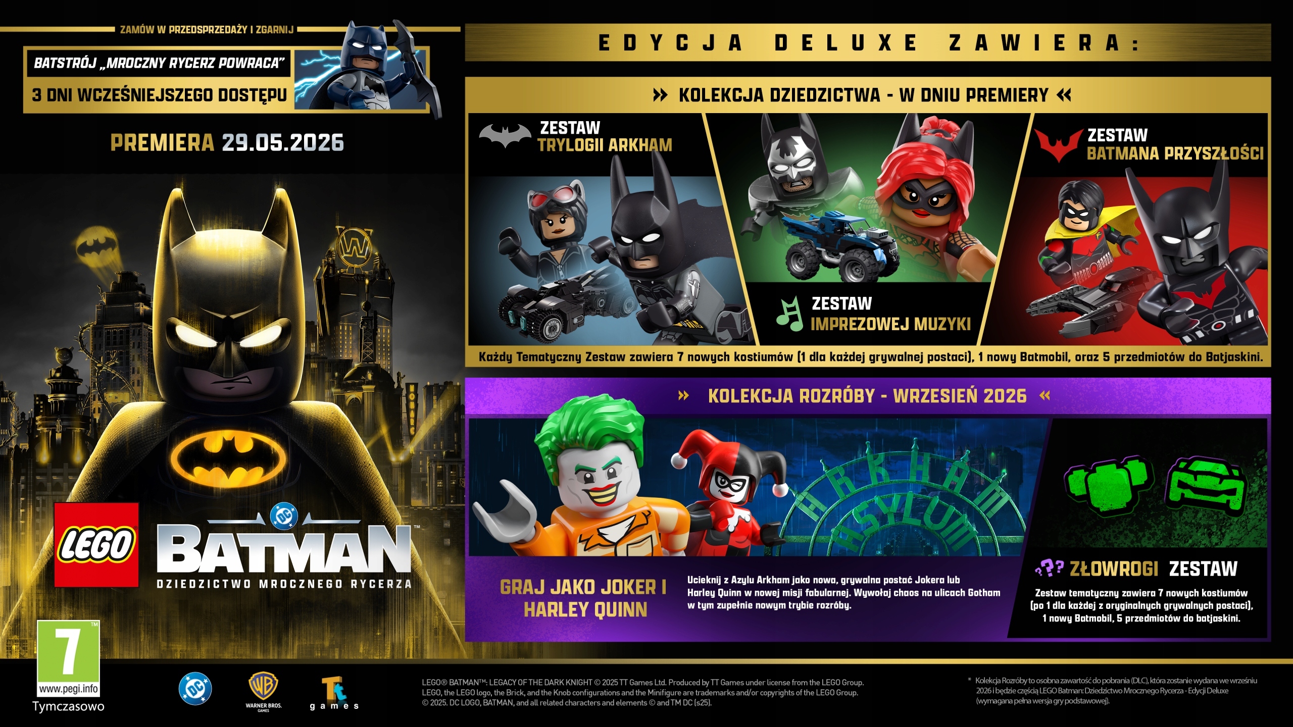 Ekskluzywna zawartość Edycji Deluxe – Minifigurka LEGO Batman w przedsprzedaży