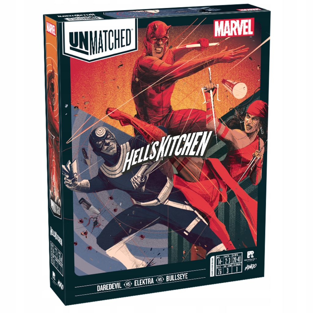 Bohaterowie w zestawie: Daredevil, Elektra i Bullseye