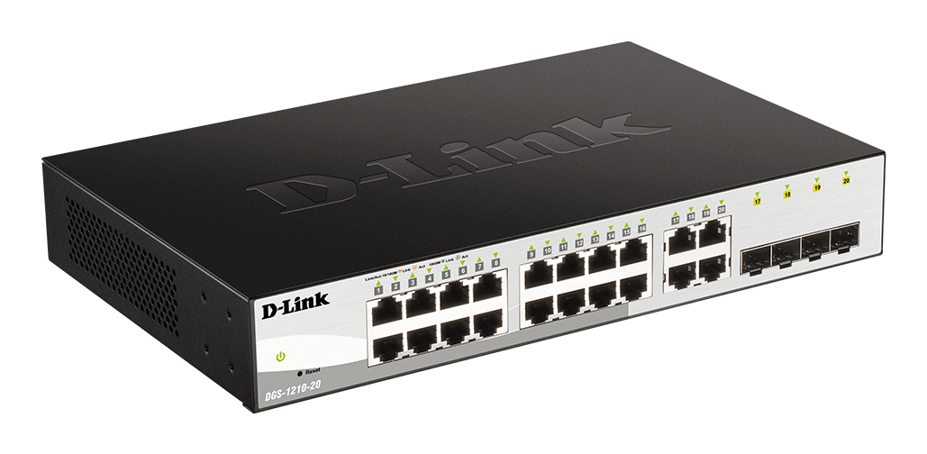 Przełącznik zarządzalny D-Link DGS-1210-20/E – Wydajność i bezpieczeństwo w sieci