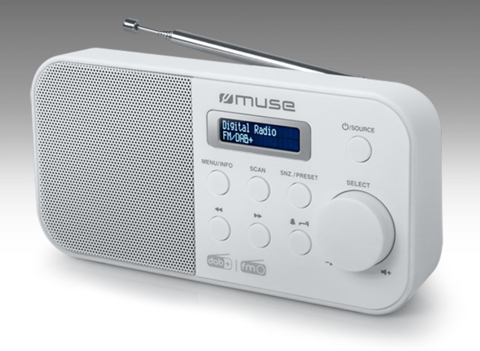 Przenośne radio DAB+ z wyraźnym wyświetlaczem LCD