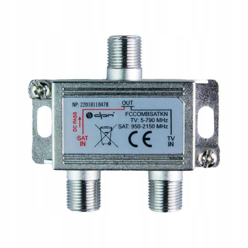 Sumator SAT/TV 2 wejścia 1 wyjście DPM BMFCCOMB – Idealne rozwiązanie dla Twojego systemu rozrywkowego