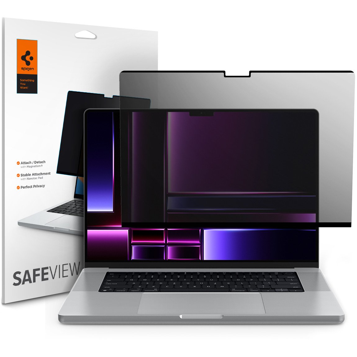 Spigen SafeView 1 Pack – Folia prywatyzująca do MacBook Pro 16