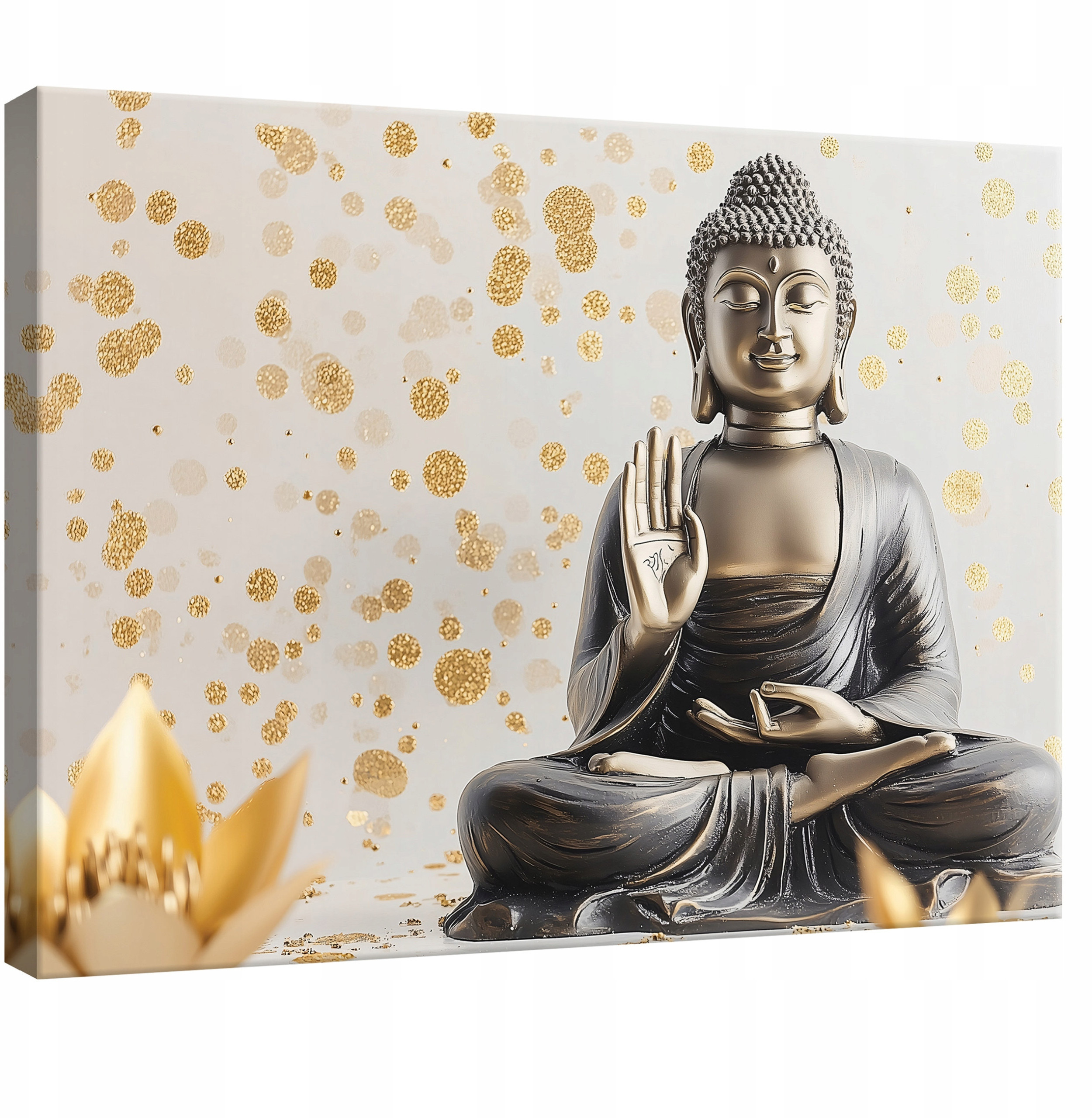 Obraz na Płótnie Ścianę Abstrakcja Budda do Sypialni Salonu Kuchni 120x80 – Unikalna dekoracja wnętrz