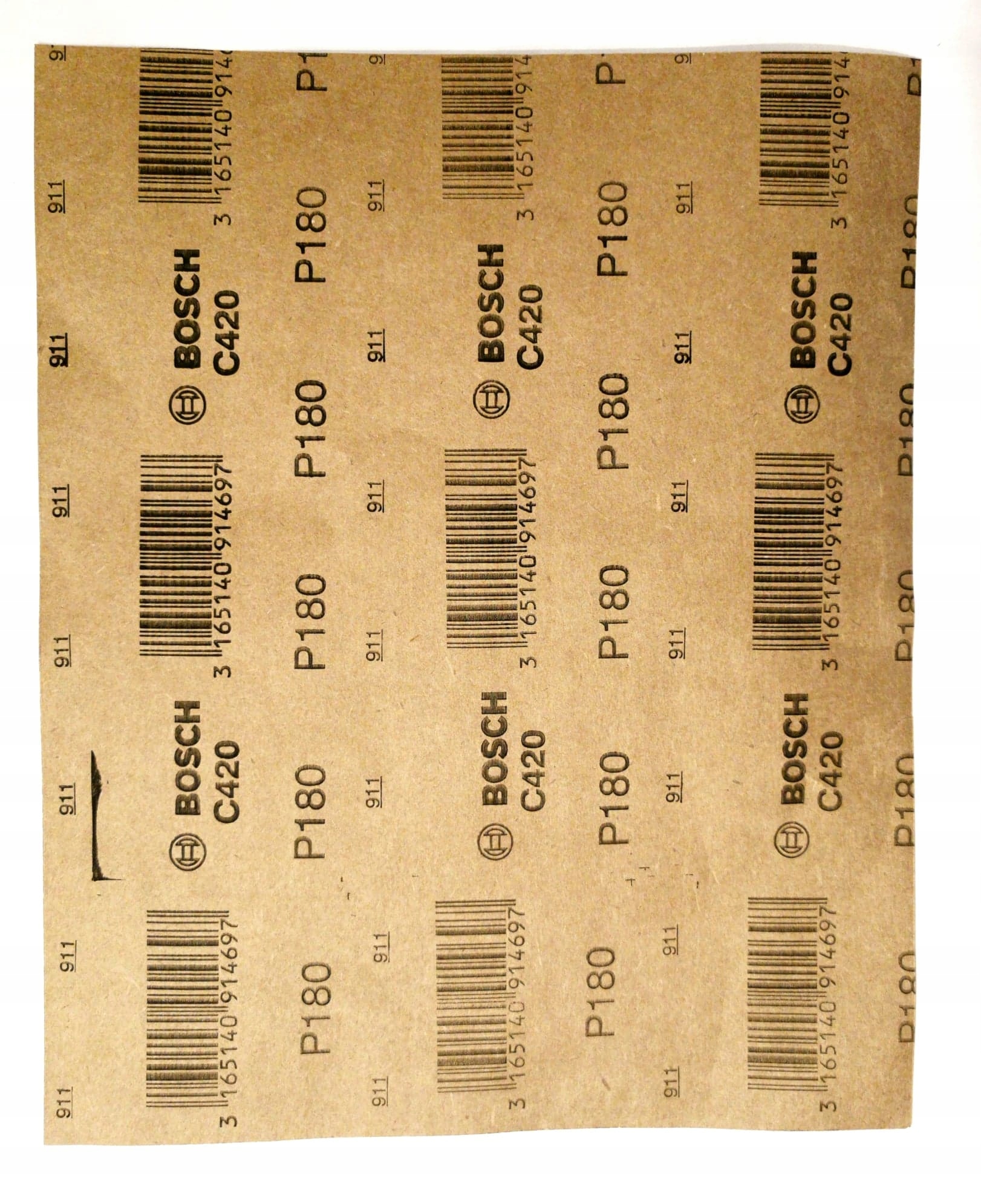 Papier ścierny Bosch Professional C420 P180 230x280 mm – Idealny do szlifowania drewna i malowanych powierzchni