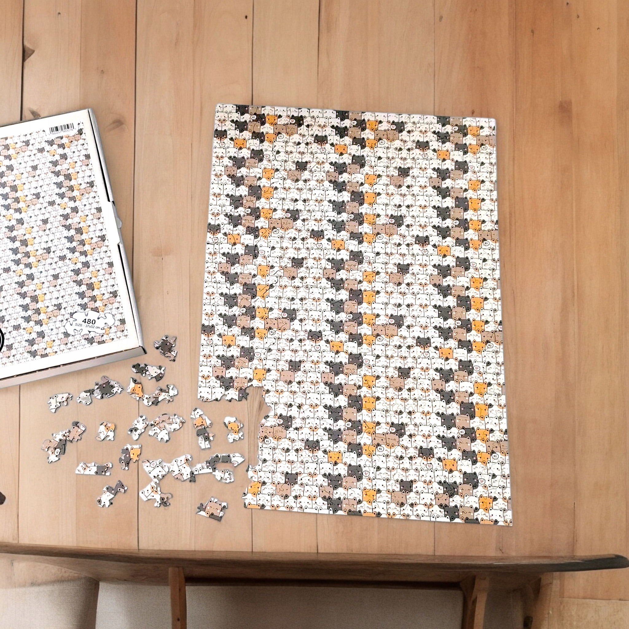 Wymiary i liczba elementów puzzli
