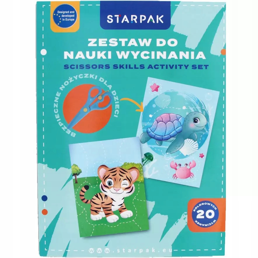 Zestaw do nauki wycinania A4 z nożyczkami Animals Starpak 552509 – Kreatywna zabawa dla dzieci
