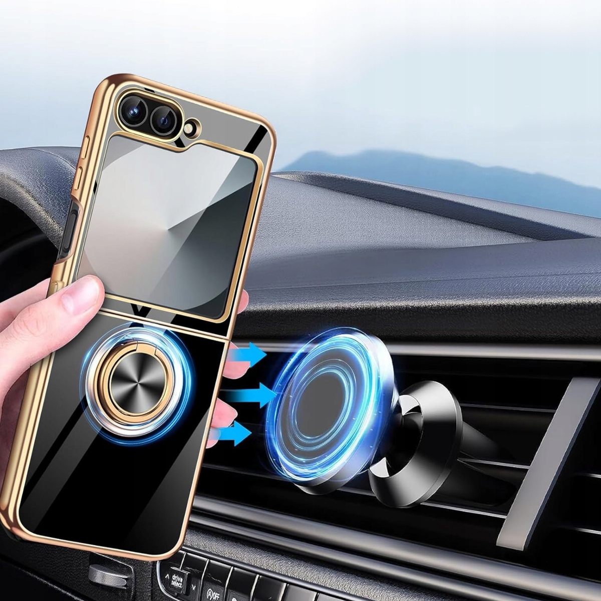 Funkcjonalność podstawki – Metalowy ring dla wygody użytkowania