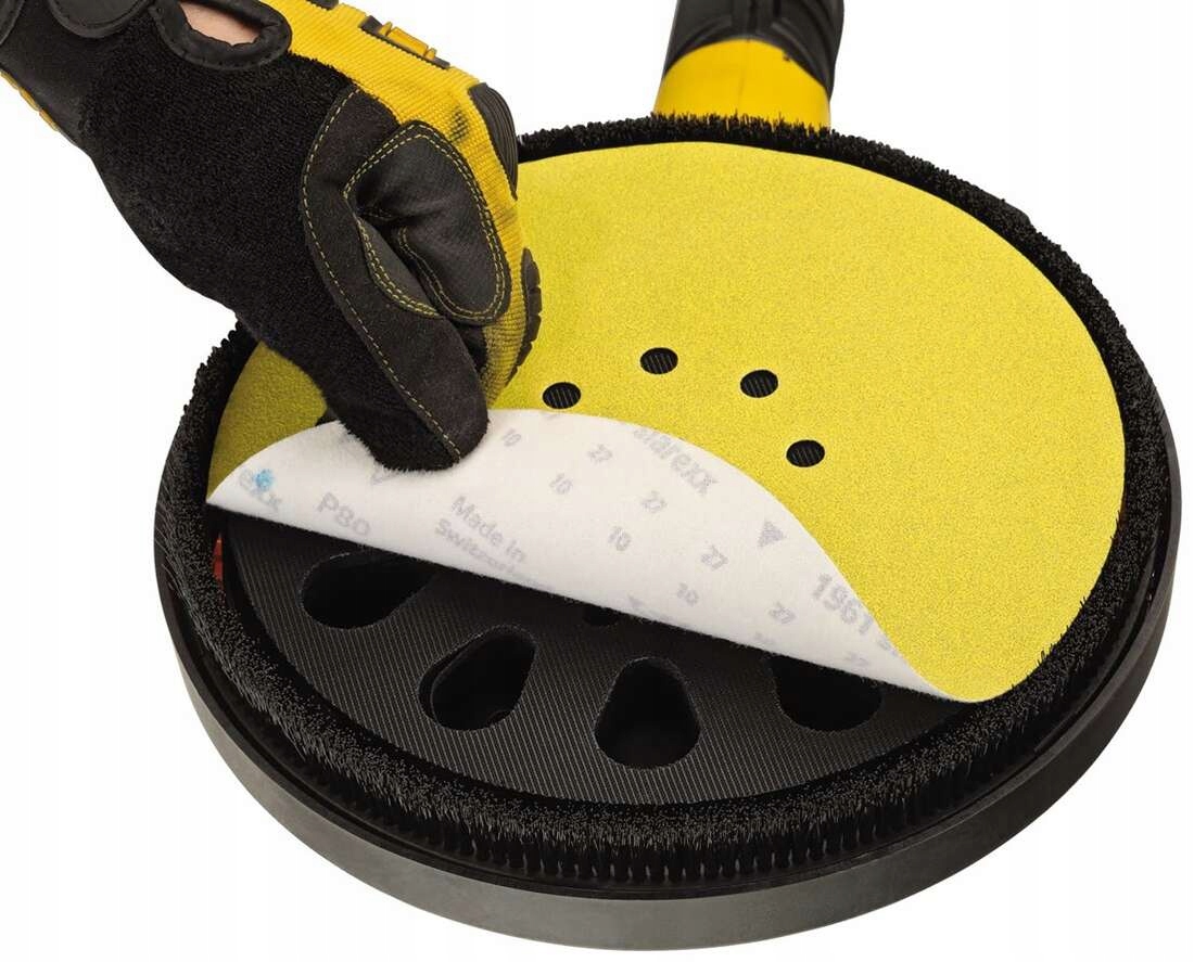 Szybka wymiana materiałów ściernych – Uchwyt na rzepy