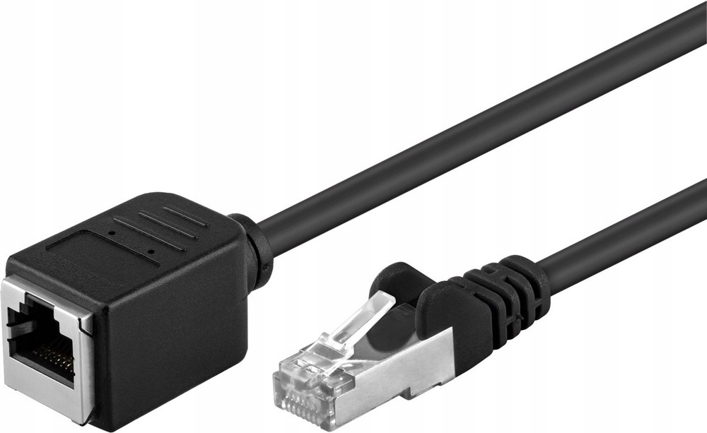 Ekranowany przedłużacz z wtykiem i gniazdem RJ45