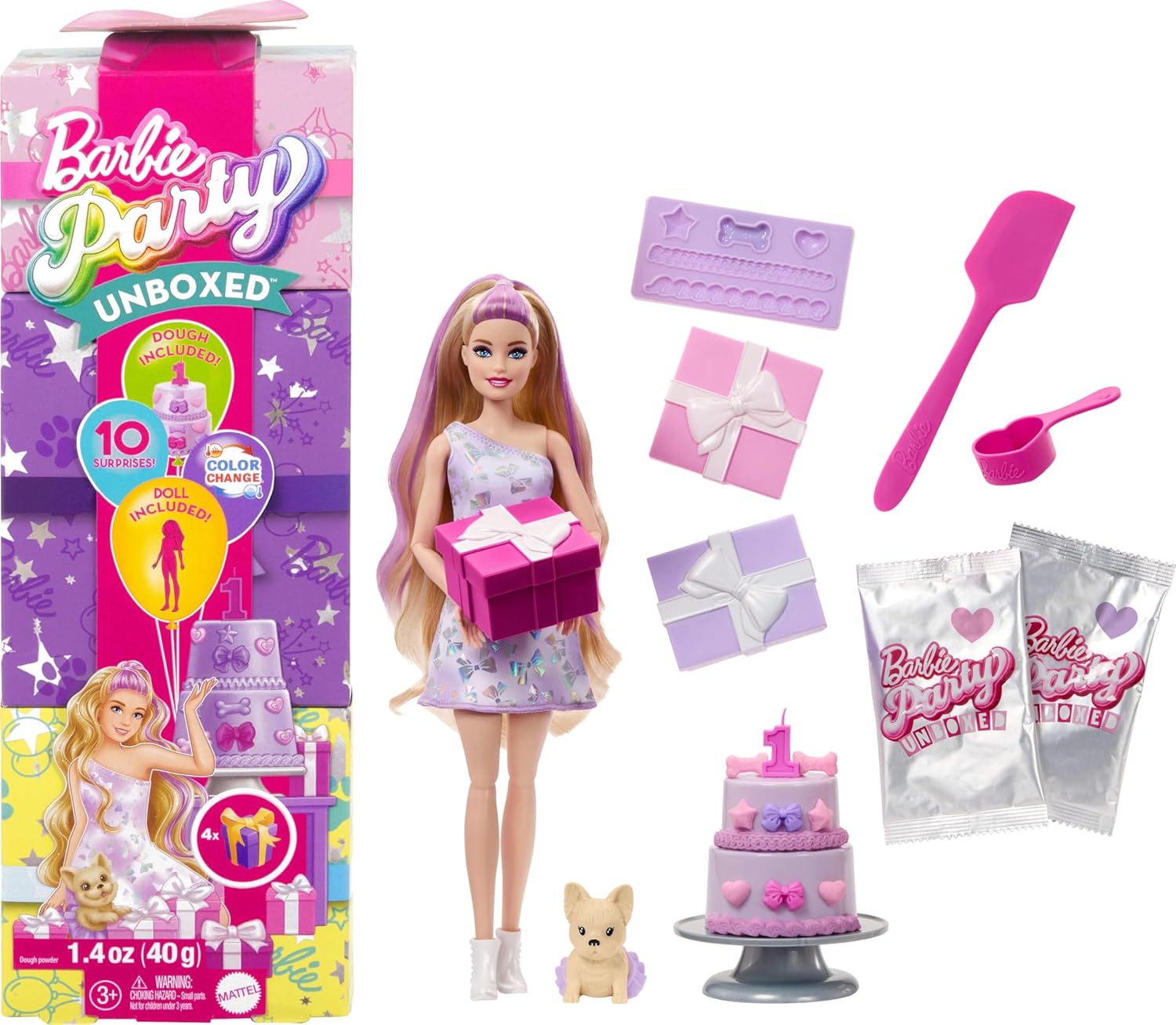 Barbie Party Unboxed Reveal – Zestaw niespodzianek z lalką