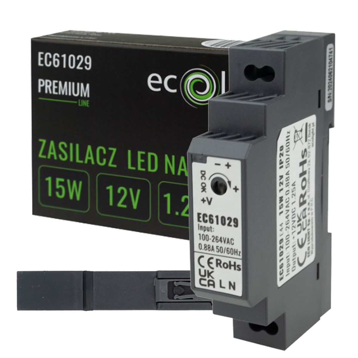 Zasilacz na szynę DIN PREMIUM 12V 15W – Niezawodne źródło zasilania