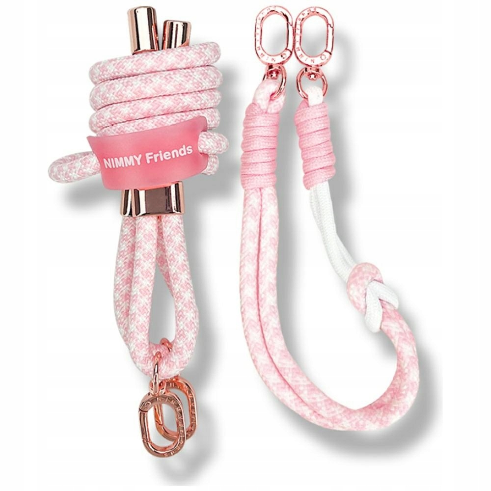Zestaw crossbody + handstrap Nimmy Cool&Cute 2.0 różowy – Styl i funkcjonalność w jednym
