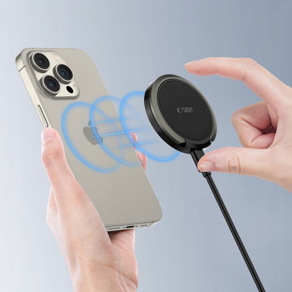 QI15W-A33 MAGNETIC MAGSAFE WIRELESS CHARGER BLACK – Szybkie i bezpieczne ładowanie