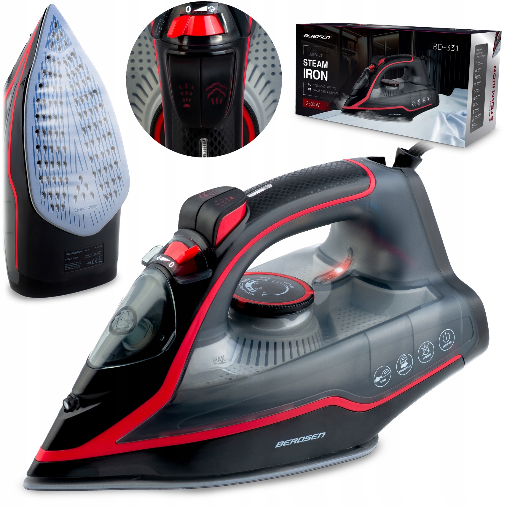 Funkcja pionowego wyrzutu pary – prasowanie bez deski