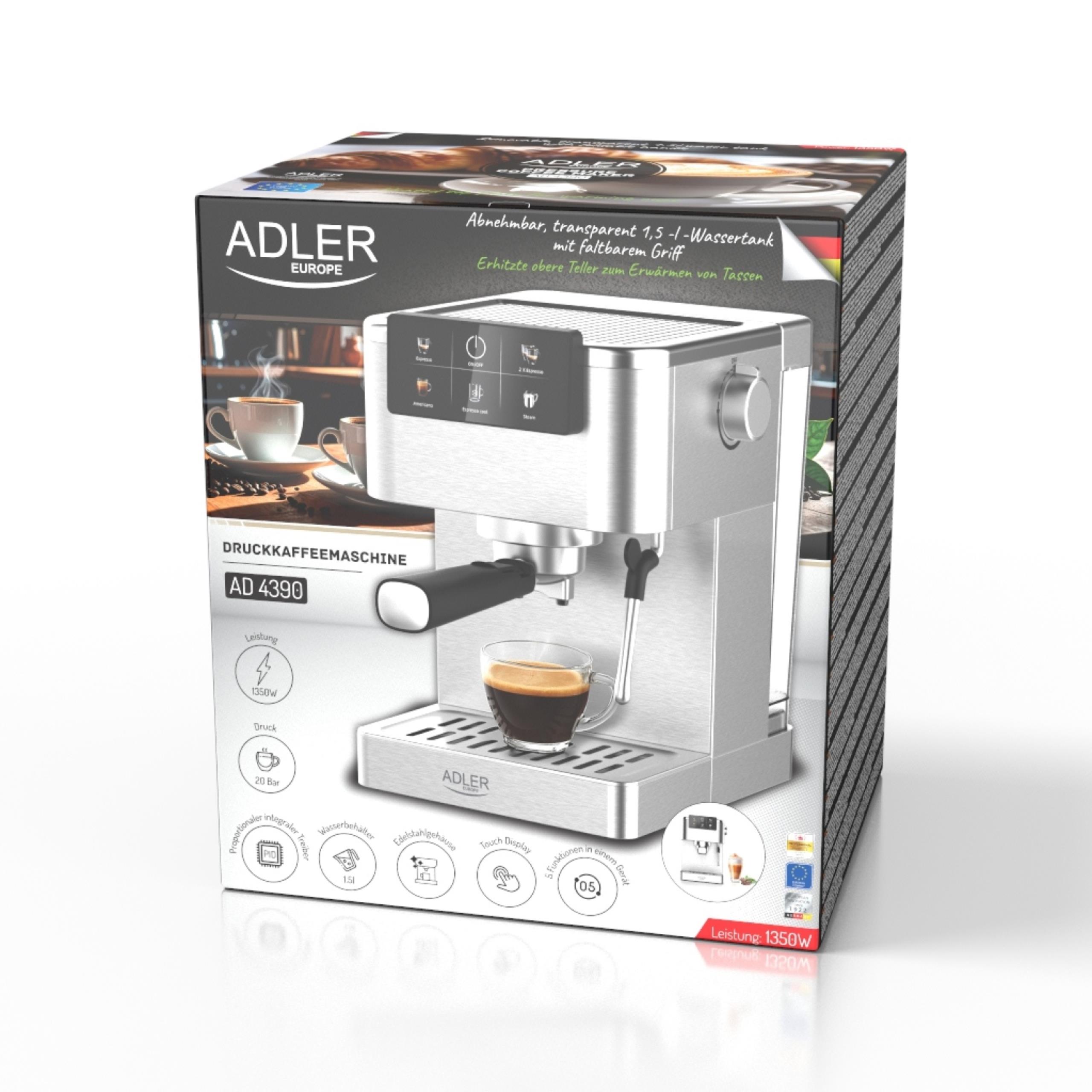 Wysokie ciśnienie 20 bar dla intensywnego smaku