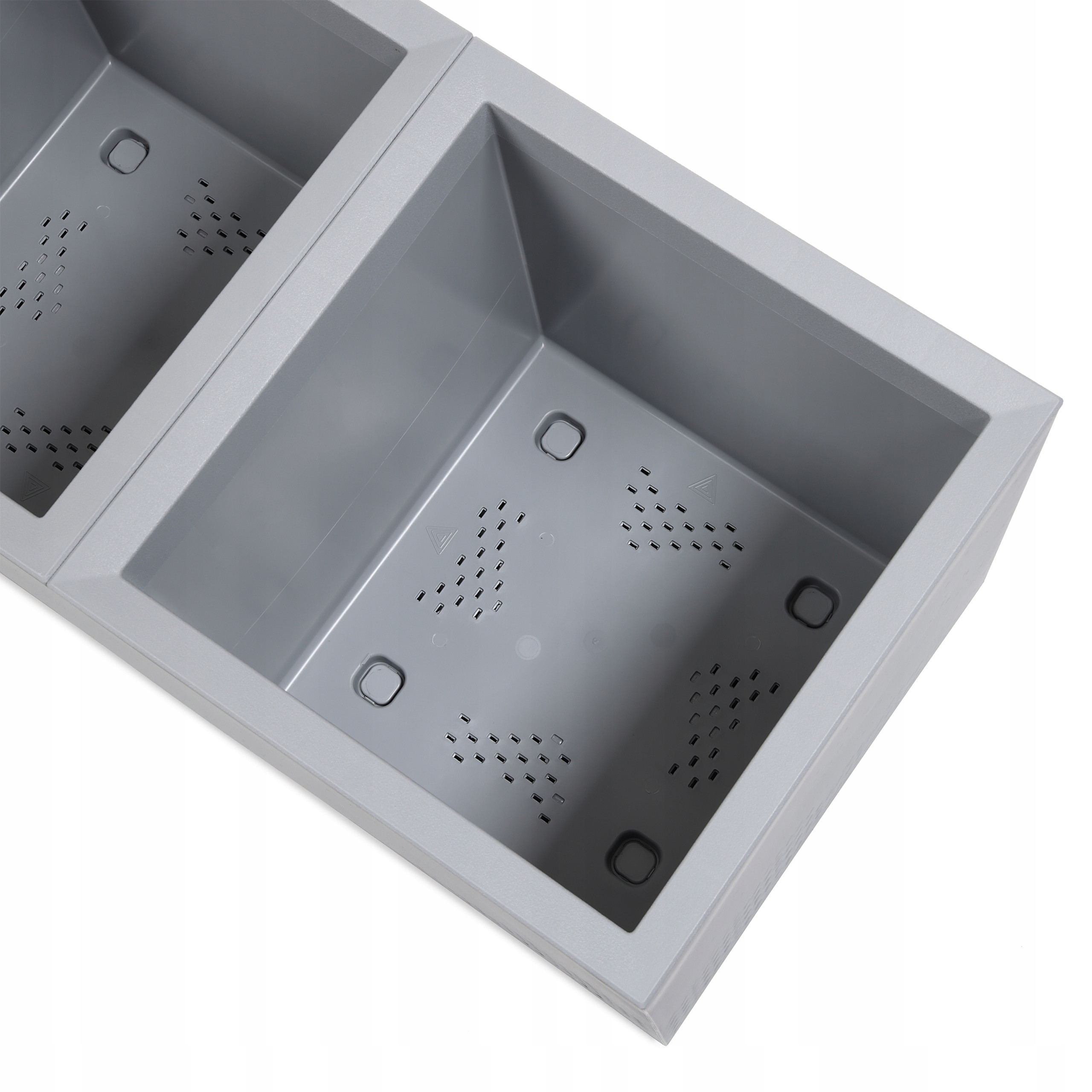 Kwietnik KARO 800x400x400 beton ECO recycled - czarny beton LA936-71 Lamela – Nowoczesny design dla Twojego wnętrza