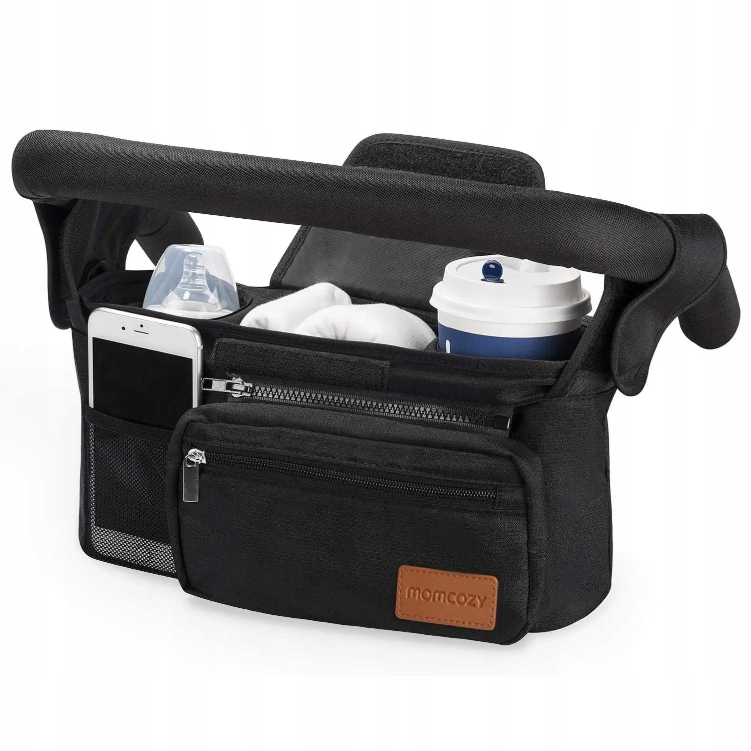 Organizer do wózka dziecięcego Momcozy SZ001 z uchwytami na kubki