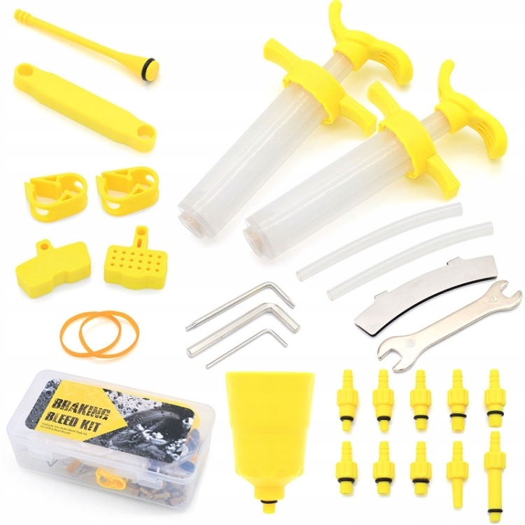 Zestaw do odpowietrzania hamulców SHIMANO, TEKTRO – Kompletny zestaw do serwisowania