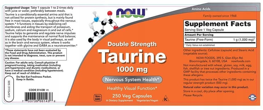 Skład i dawkowanie tauryny – Szczegóły techniczne produktu