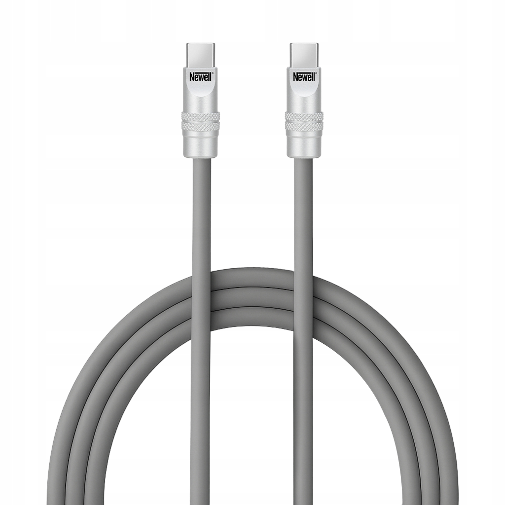 Kabel Newell USB-C - USB-C 100 W, 2 m, silikonowy, szary – Idealne rozwiązanie do szybkiego ładowania