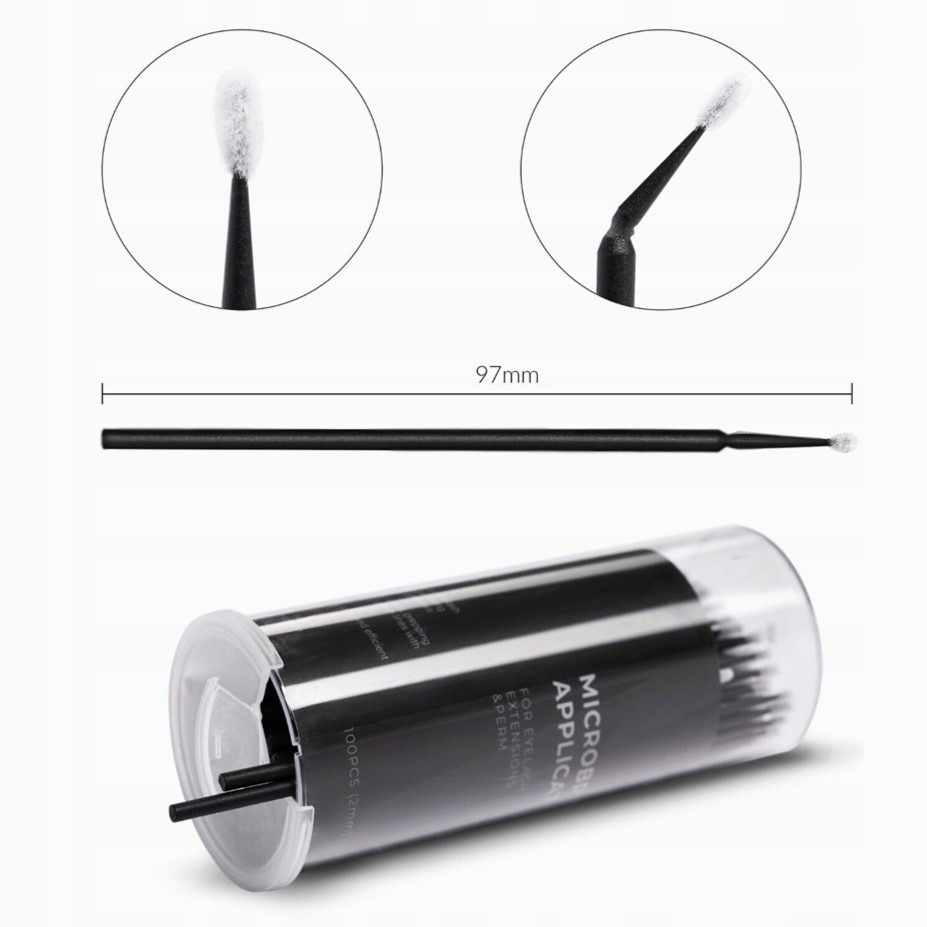 Precyzyjne oczyszczanie rzęs i aplikacja produktów