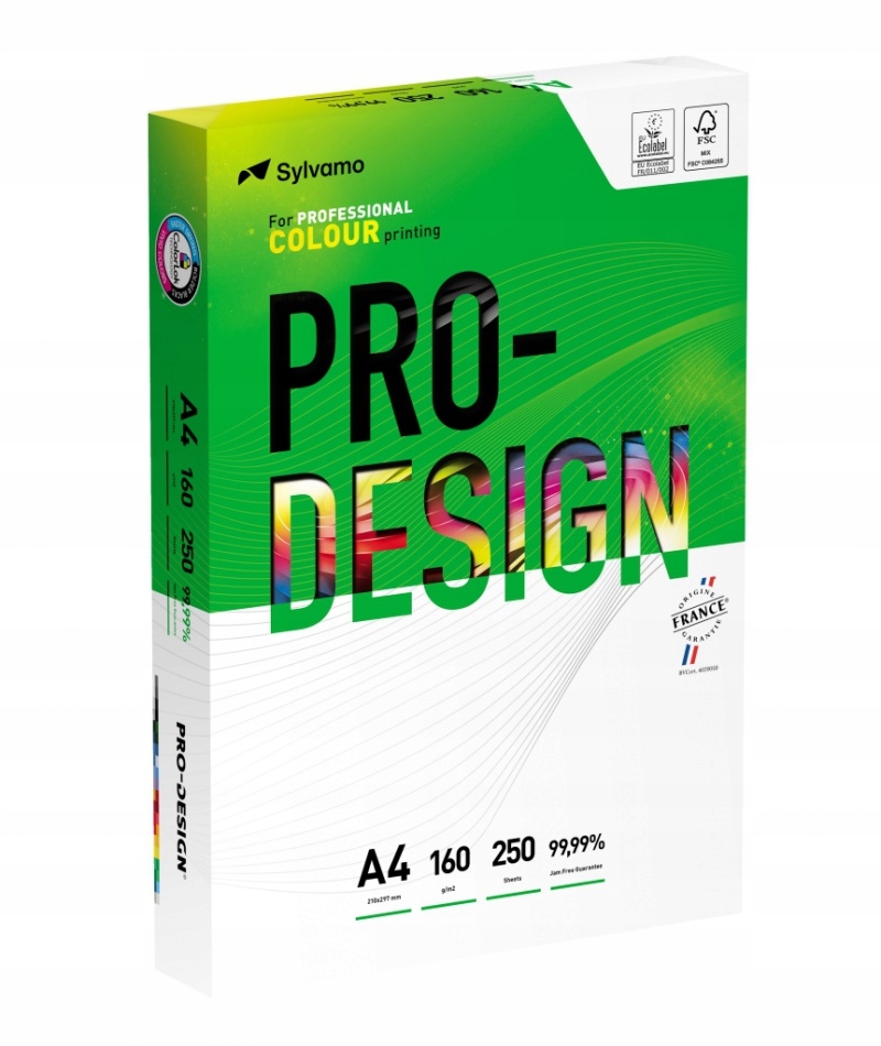 Papier A4/160g satynowy ProDesign – Idealny do kolorowego druku cyfrowego
