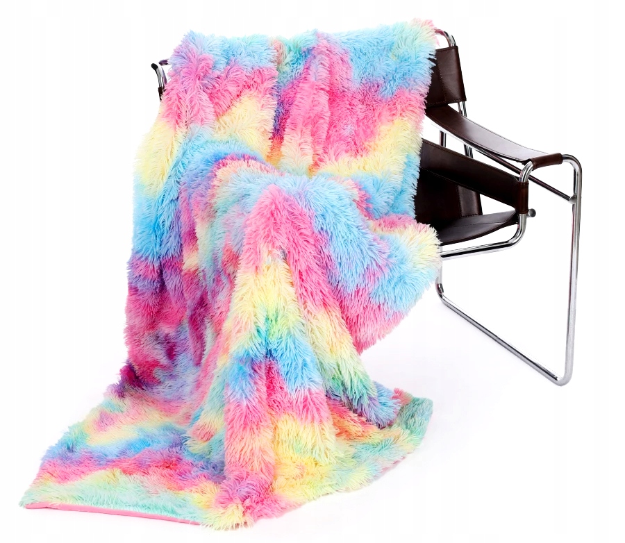 Koc KANGURU Rainbow Plaid 130 x 170 cm – Kolorowe ciepło w Twoim domu
