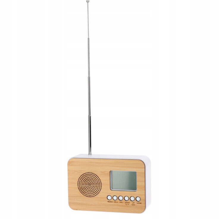 BUDZIK Z RADIEM I TERMOMETREM TWORZYWO SZTUCZNE 12,5 X 4,5 X 8,5 CM