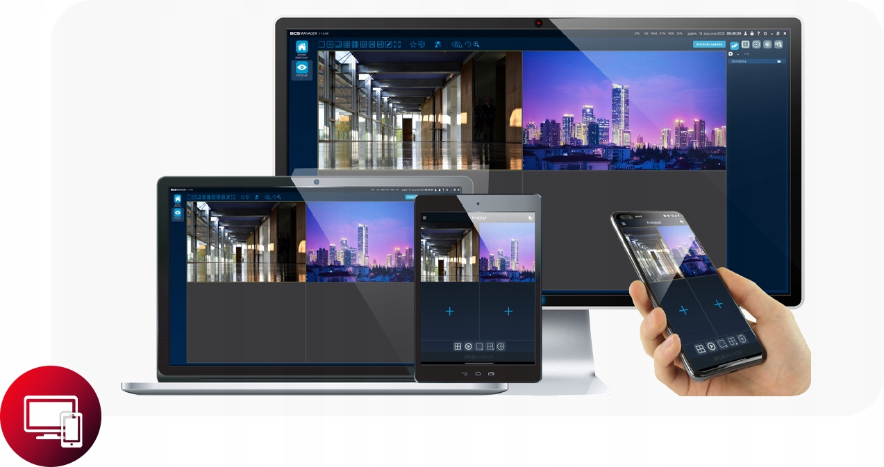 Wbudowany web serwer i aplikacja mobilna BCS