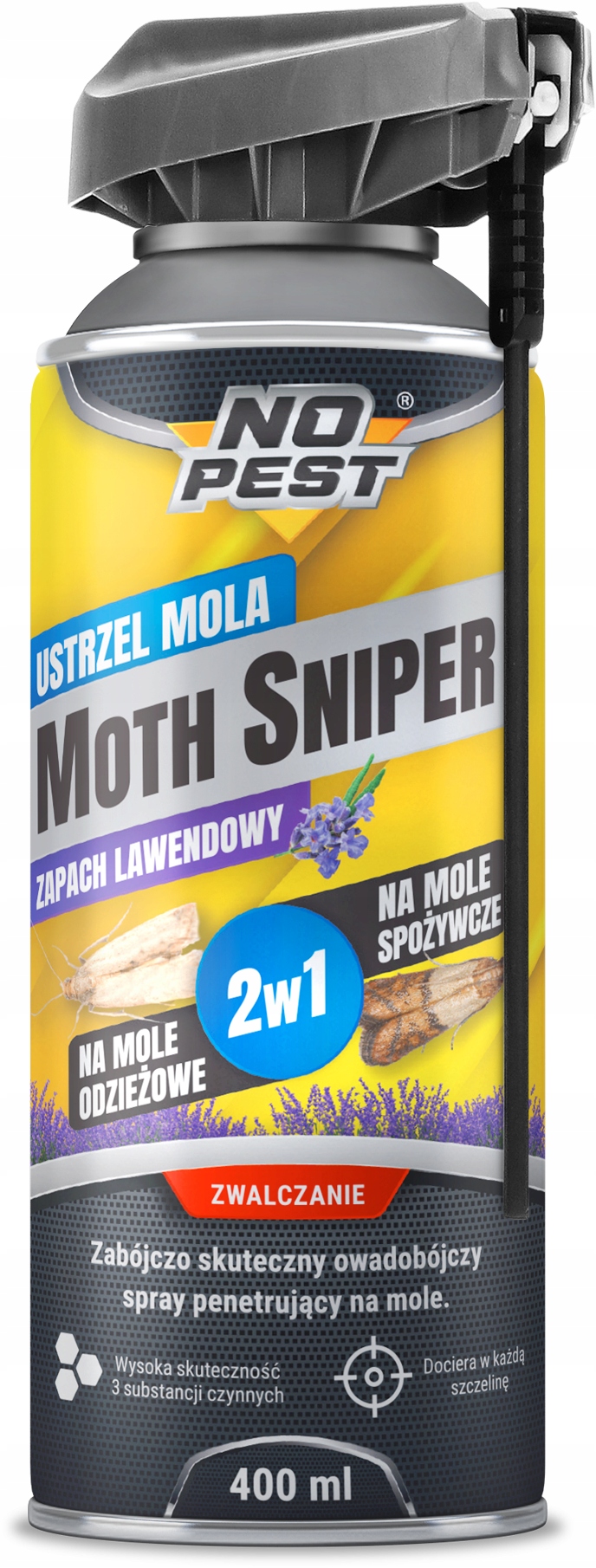 Sniper Spray na Mole 400ml – Skuteczna ochrona przed molami odzieżowymi i spożywczymi