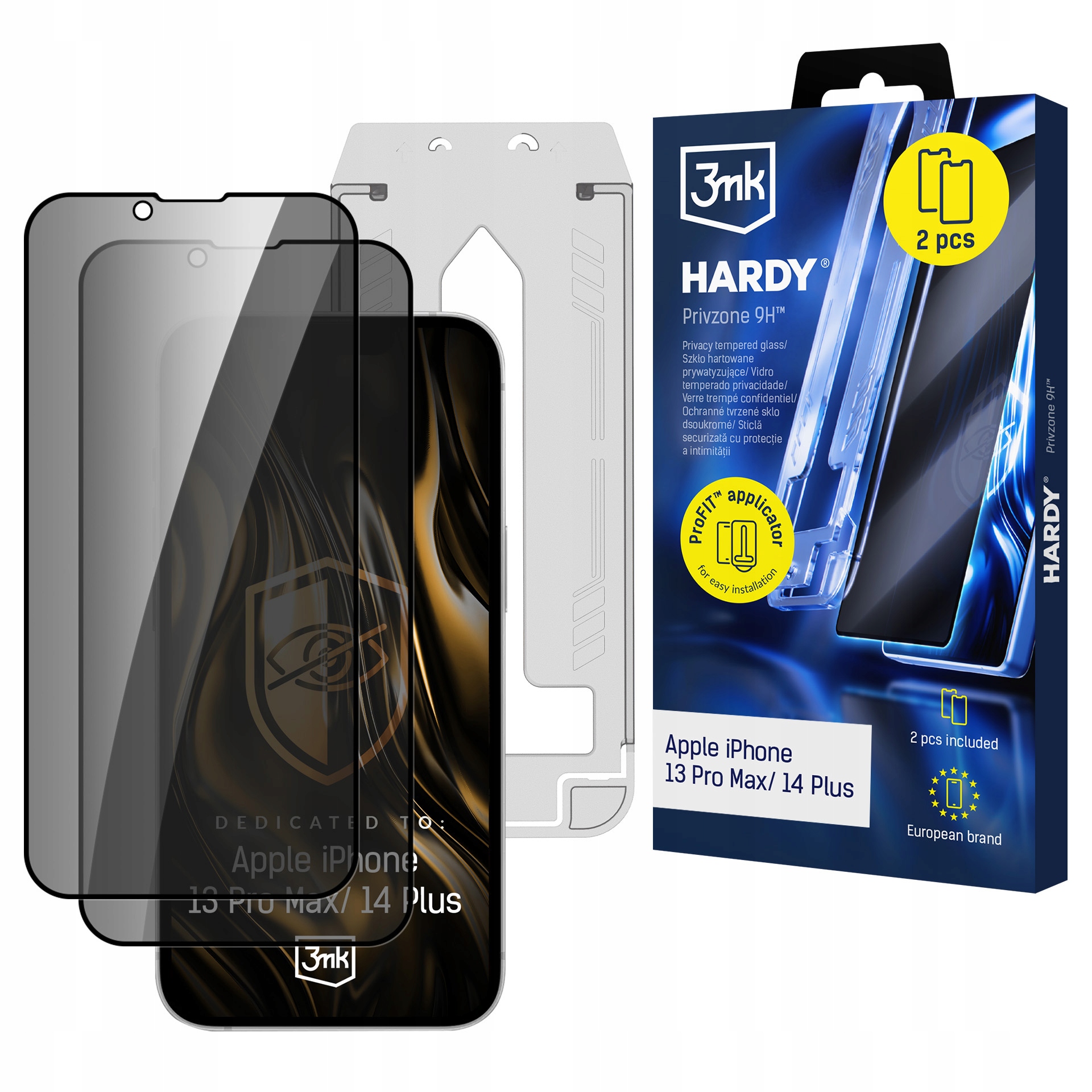 Apple iPhone 13 Pro Max/14 Plus – Szkło ochronne 3mk HARDY® Privzone 9H™