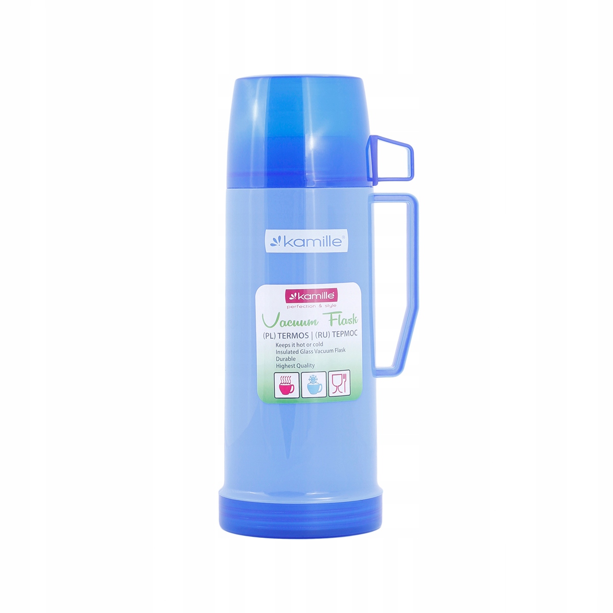 Termos z wkładem szklanym 0,6 L Kamille 2071 – Idealny towarzysz na każdą wyprawę