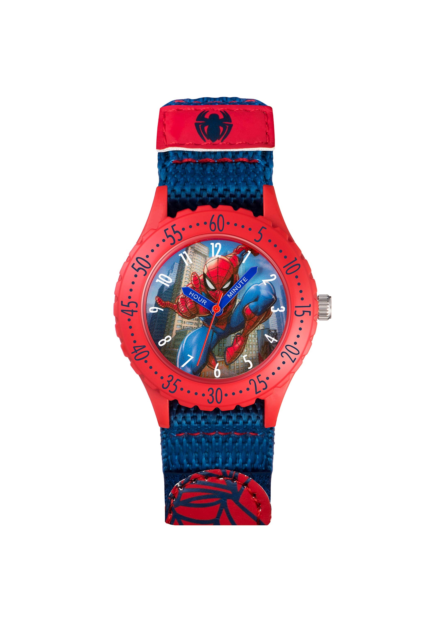 Kolorowy i edukacyjny design z wizerunkiem Spidermana