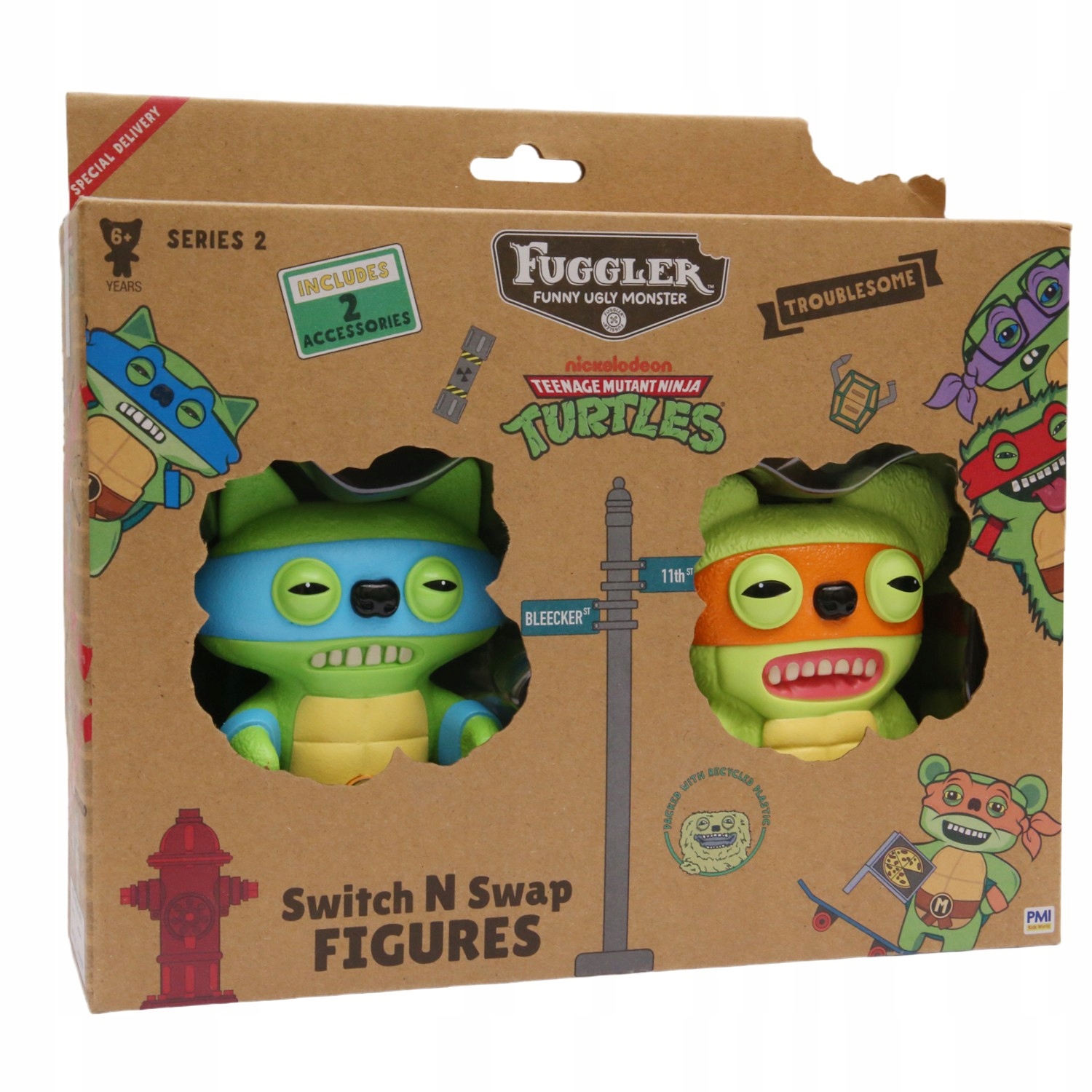 FUGGLER S2 Swap & Style Figures - Zestaw 2 Figur (Leonardo i Michelangelo)